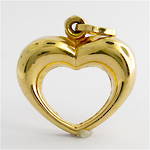 9ct yellow gold heart charm