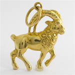 9ct yellow gold wild bighorn sheep/ram