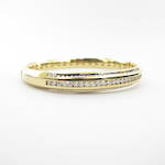 18ct yellow gold 73 x diamond set hinged bracelet