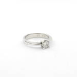 Platinum princess cut diamond set ring
