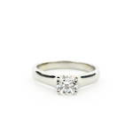 Platinum diamond solitaire ring
