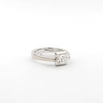 18ct white gold princess cut diamond solitaire ring