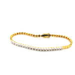 18ct yellow gold and rhodium diamond bracelet