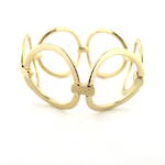 9ct yellow gold patterned reversible bracelet