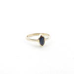 9ct yellow gold marquise style sapphire set ring