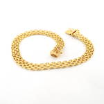 14ct yellow gold flat fancy link bracelet