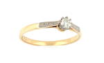18ct yellow gold /platinum diamond solitaire ring