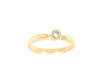 18ct yellow gold diamond solitaire
