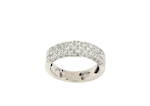 18ct white gold diamond set wide band
