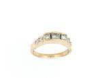 14ct yellow gold x7 diamond ring