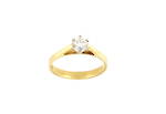 18ct yellow/white gold diamond solitaire ring