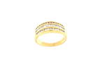18ct yellow gold multi diamond set ring