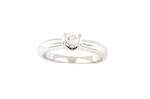 Lady's 18ct white gold diamond solitaire ring