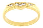 18ct yellow gold seven diamond set eternity ring